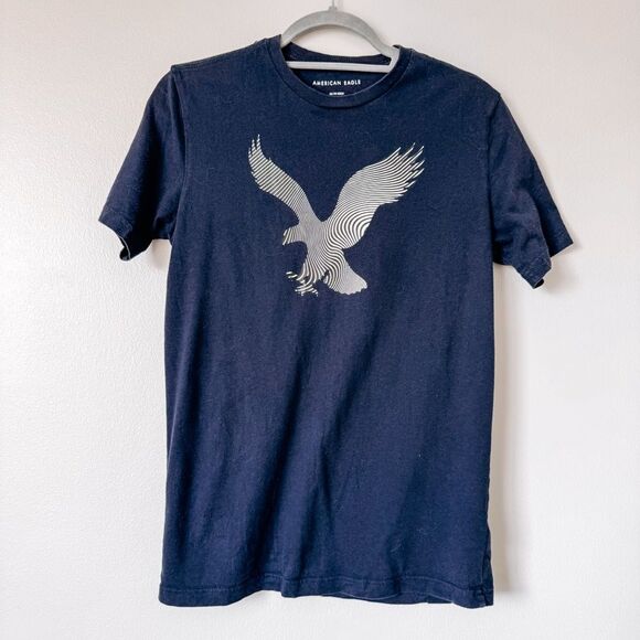 American Eagle Navy Short Sleeve Graphic Tee Size XS - Picture 2 of 6